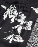 The Kooples - Pantalón Blanco Y Negro Con Estampado Pañuelo Fluido - Mujer