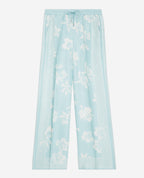 The Kooples - Pantalon Bleu Et Blanc Motif Foulard Fluide - Femme