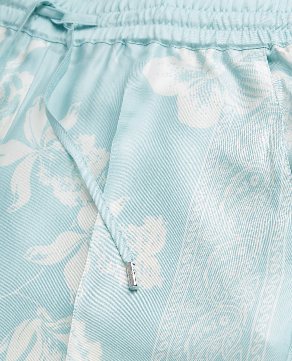The Kooples - Pantalon Bleu Et Blanc Motif Foulard Fluide - Femme