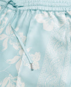 The Kooples - Pantalon Bleu Et Blanc Motif Foulard Fluide - Femme