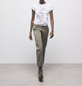 The Kooples - Pantalón recto 7/8 - Caqui - Mujer