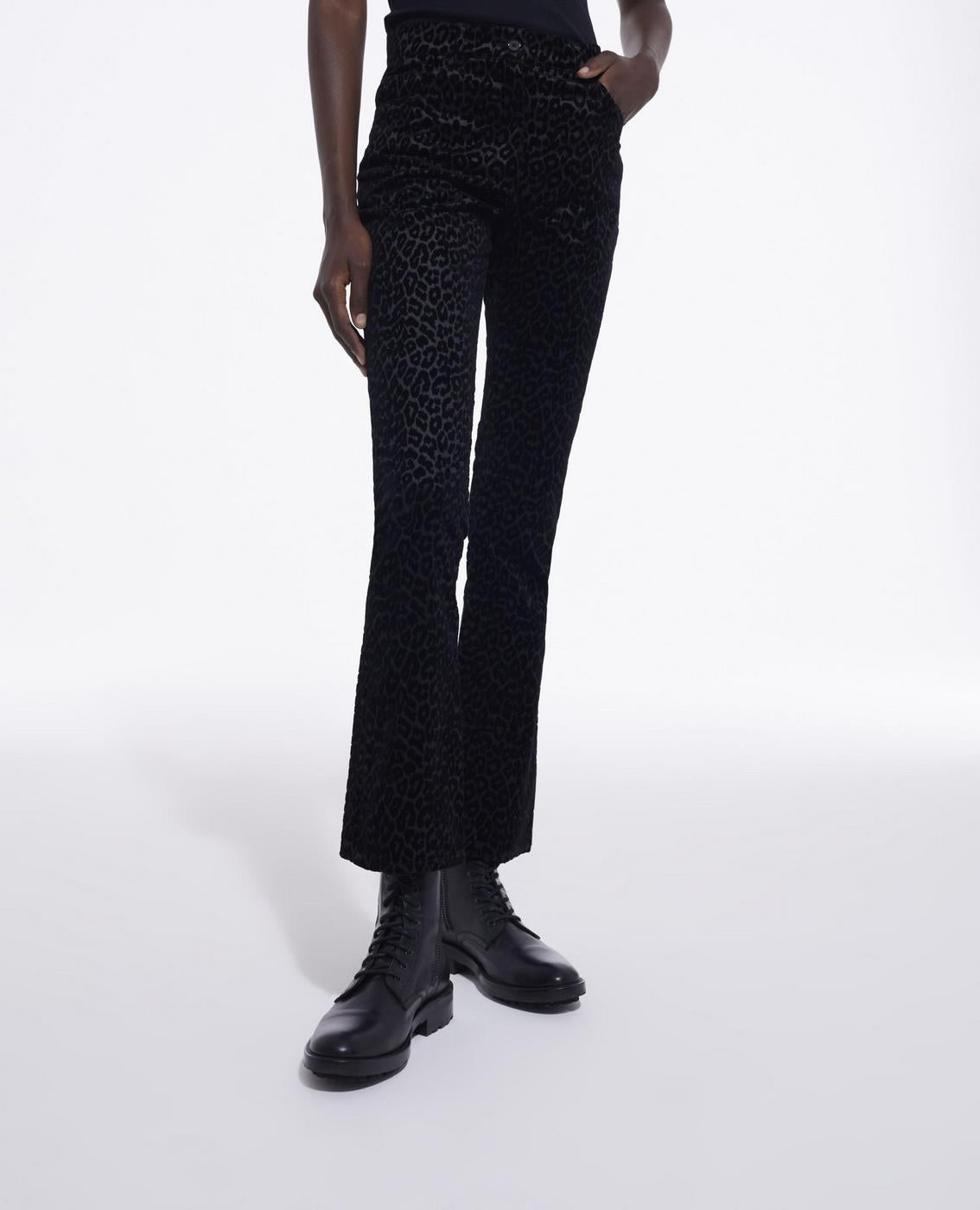 The Kooples - Bootcut Trousers - Black And Dark Gray - Women