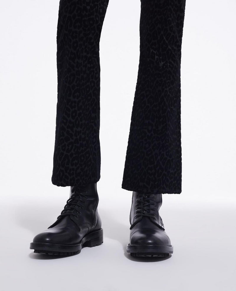 Pantalones Bootcut - Negro y gris oscuro - Mujer