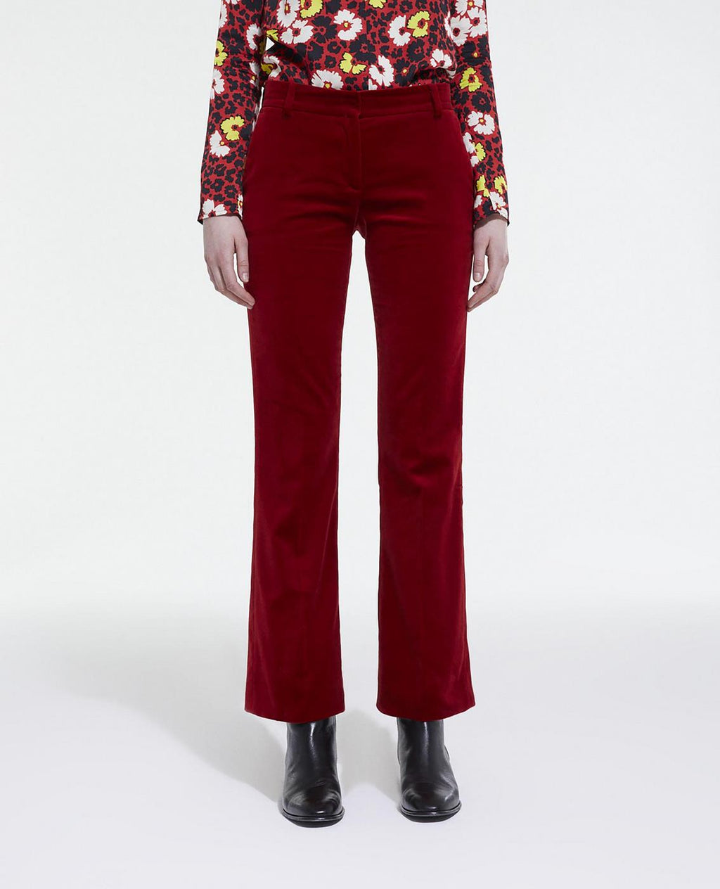The Kooples - Pantalon Bootcut - Rouge - Femme