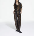 The Kooples - Pantalon Velours Stripy Leo - Femme