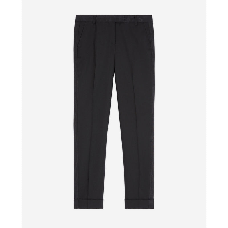 The Kooples - Pantalon Costume Fit Tissu Moire Cote - Femme