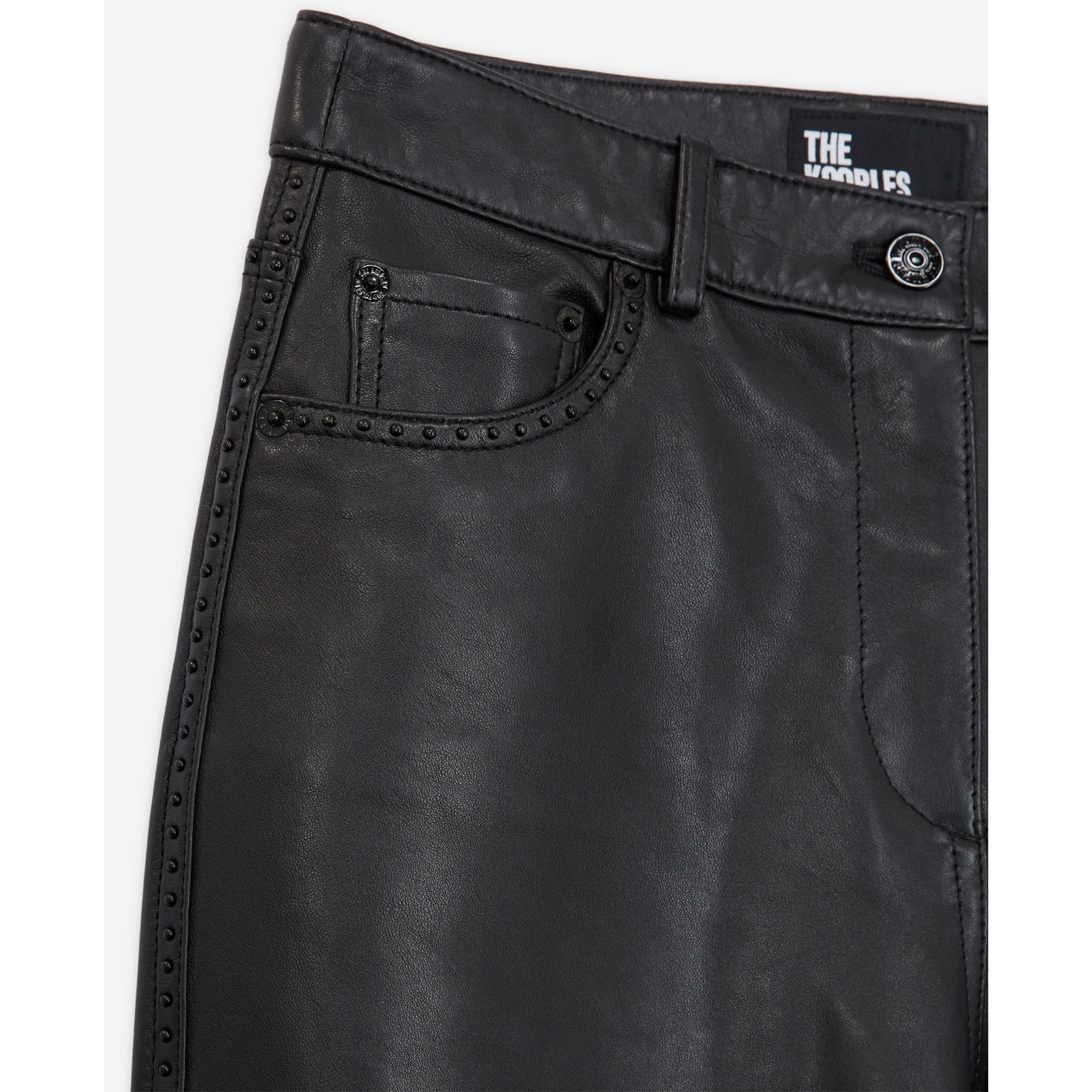 The Kooples - Pantalon Flare En Cuir D’Agneau - Noir - Femme
