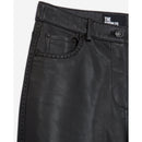 Pantalón acampanado de piel de cordero - Negro - Mujer