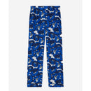 Pantalon En Soie - Bleu - Femme