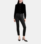 The Kooples - Stretch Leather Slim-Cut Trousers - Women
