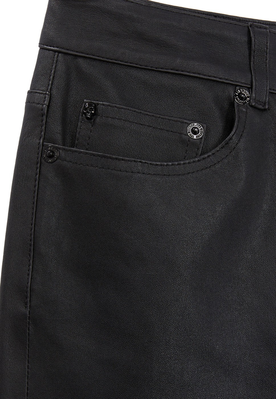 The Kooples - Stretch Leather Slim-Cut Trousers - Women