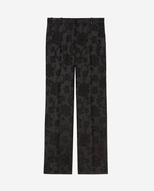Pantalon De Costume Taille Haute En Jacquard