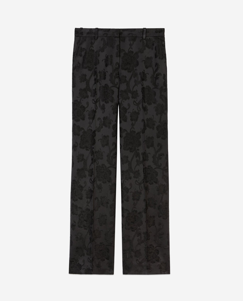 Pantalon De Costume Taille Haute En Jacquard