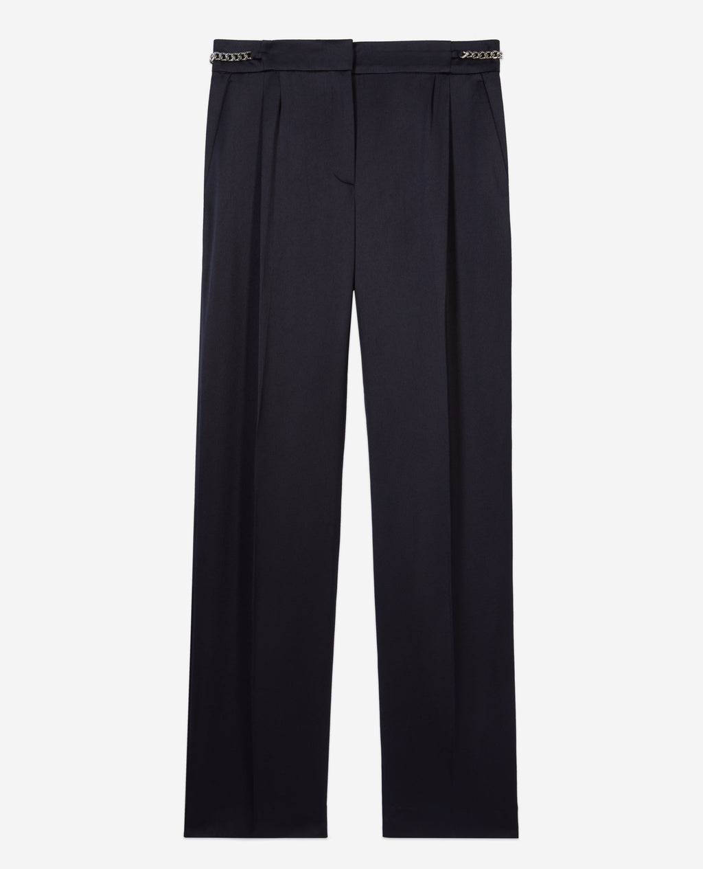 The Kooples - Fluid Pleated Trousers With Chain