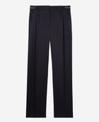The Kooples - Fluid Pleated Trousers With Chain