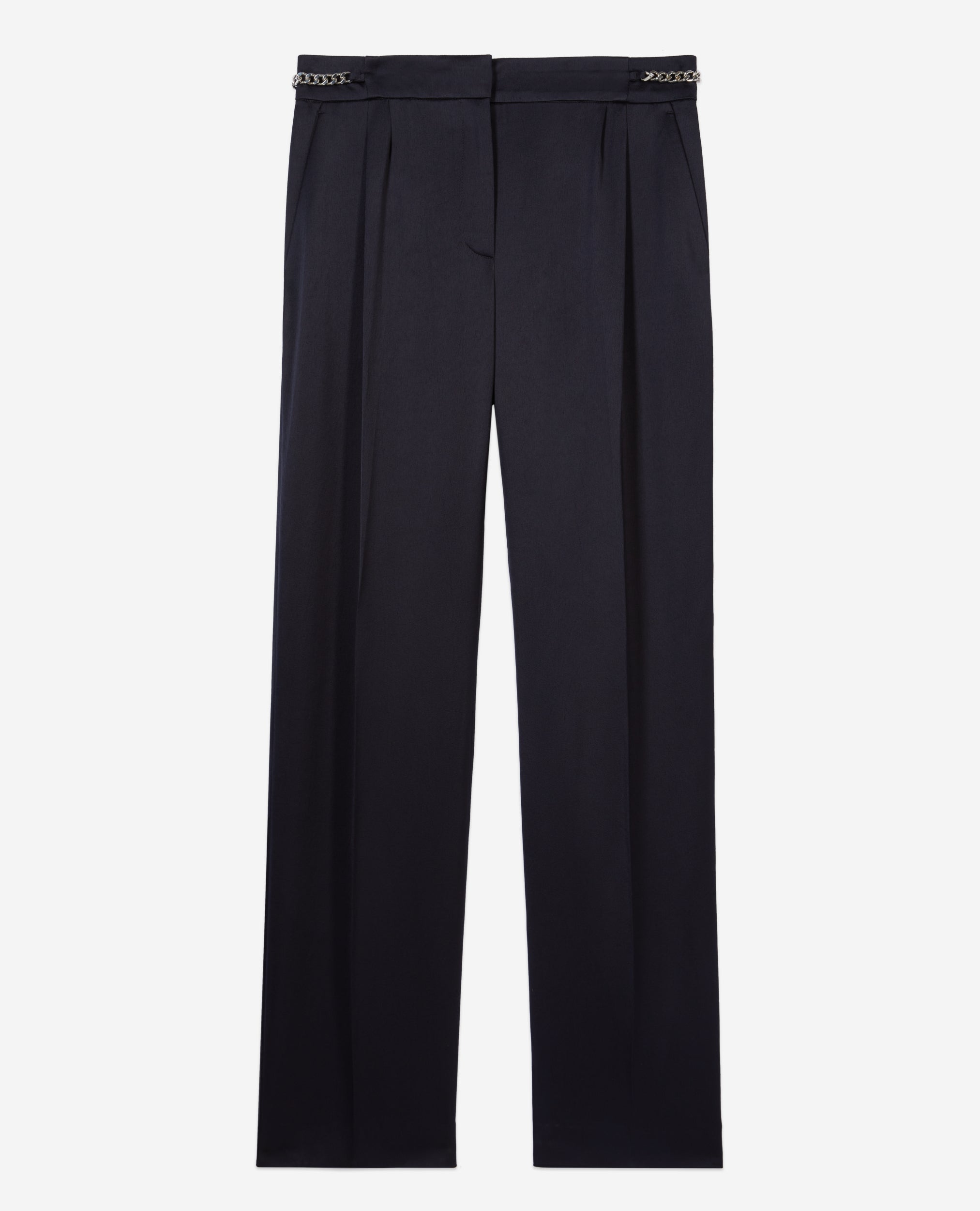 The Kooples - Fluid Pleated Trousers With Chain