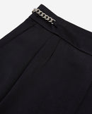 Pantalon A Pinces Fluide Avec Chaine