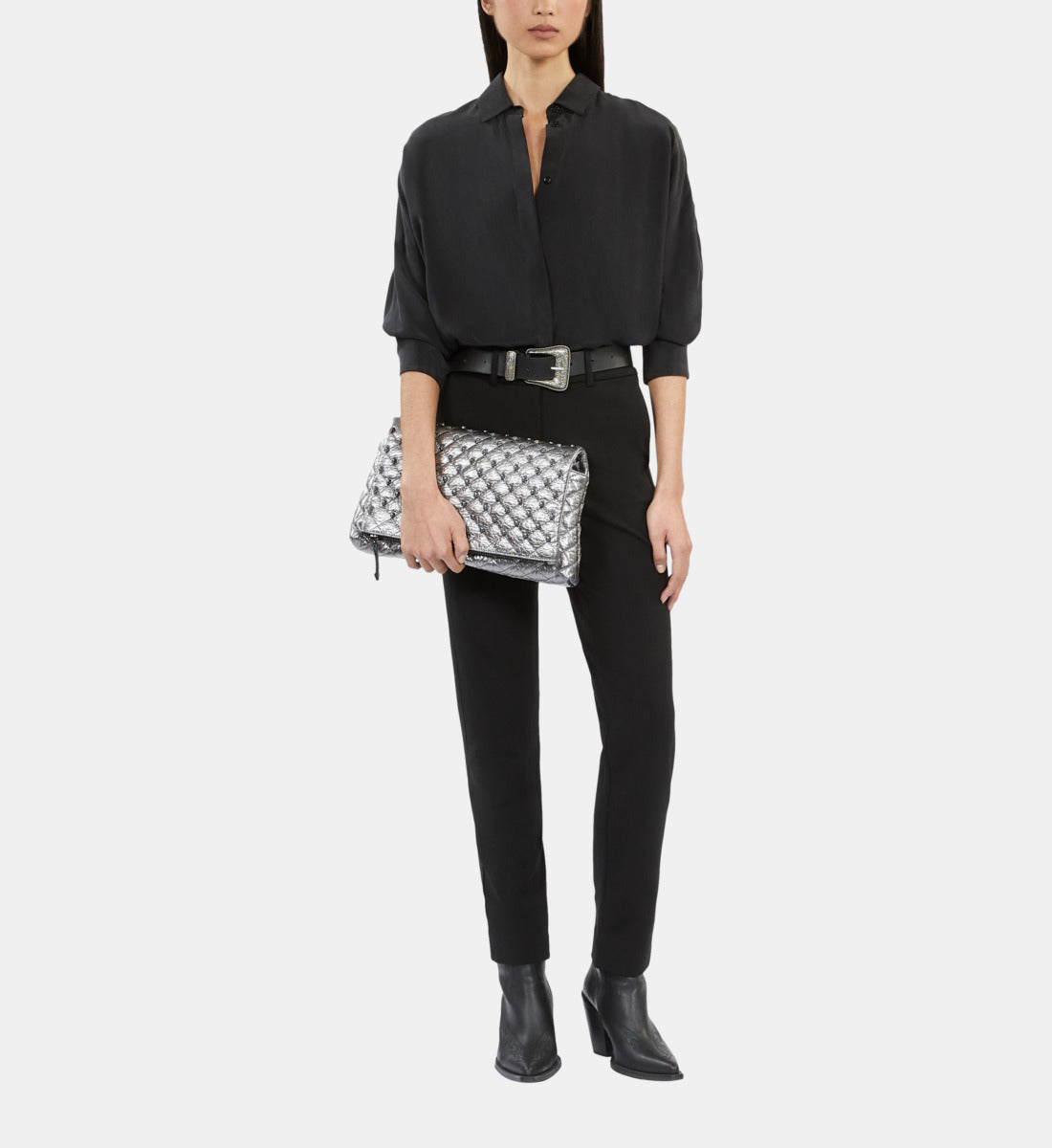 The Kooples - Pantalon Droit Detail Bande Cote
