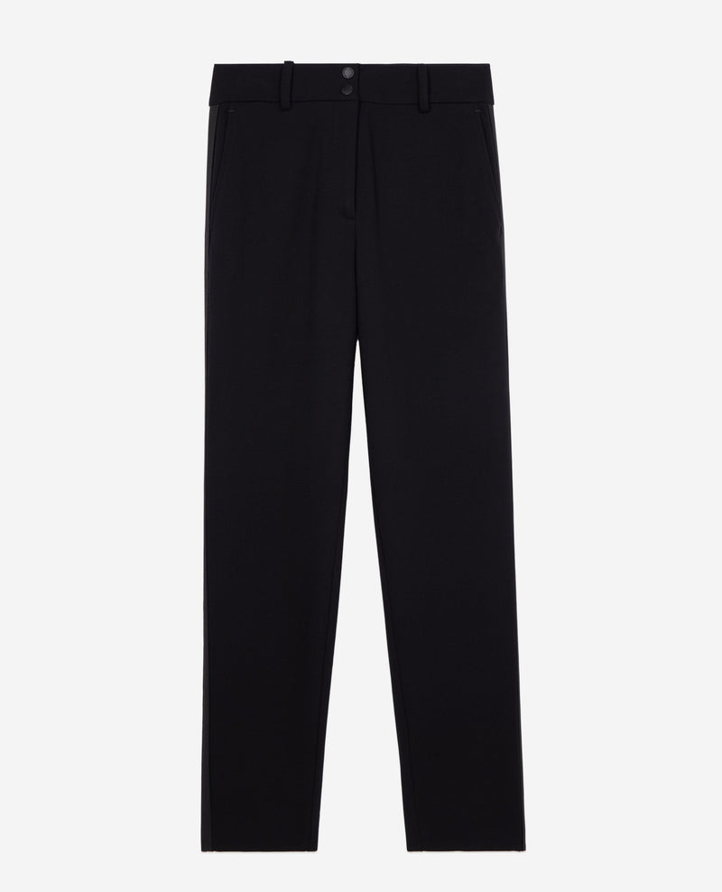 Pantalon Droit Detail Bande Cote