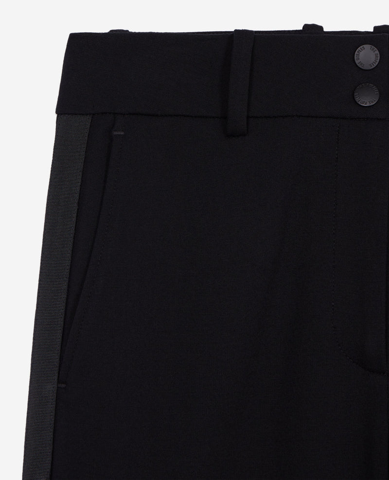 Pantalon Droit Detail Bande Cote