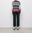 Pull En Laine - Ecru Et Noir - Femme