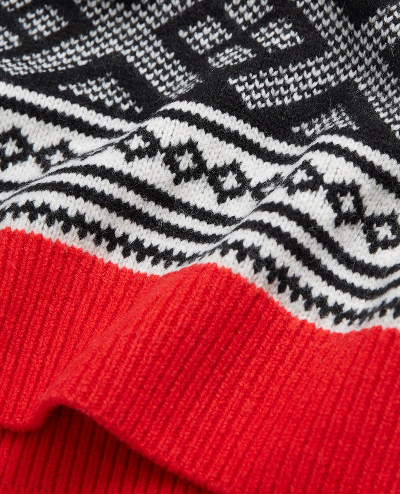 Pull En Laine - Ecru Et Noir - Femme