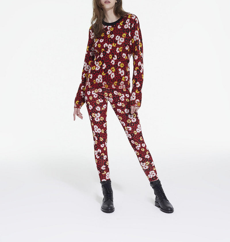 Pull En Laine - Rouge Et Noir - Femme