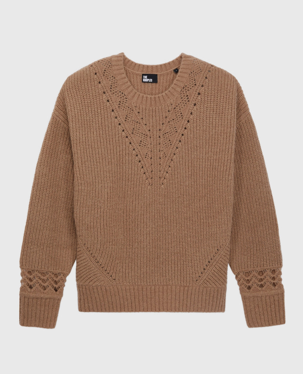 Jersey De Cuello Redondo De Côte Perlées Y Pointelles - Mujer