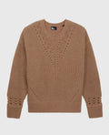 Jersey De Cuello Redondo De Côte Perlées Y Pointelles - Mujer