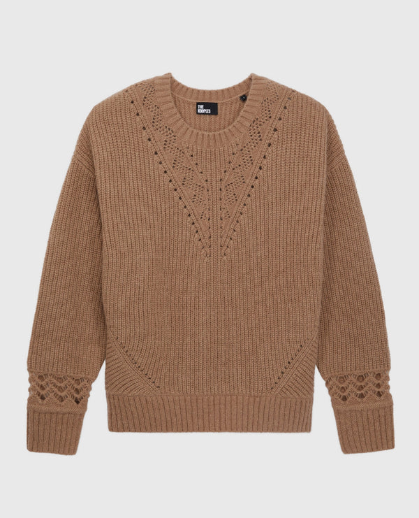 Jersey De Cuello Redondo De Côte Perlées Y Pointelles - Mujer