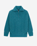 The Kooples - Pull En Laine Et Alpaga - Bleu Canard - Femme