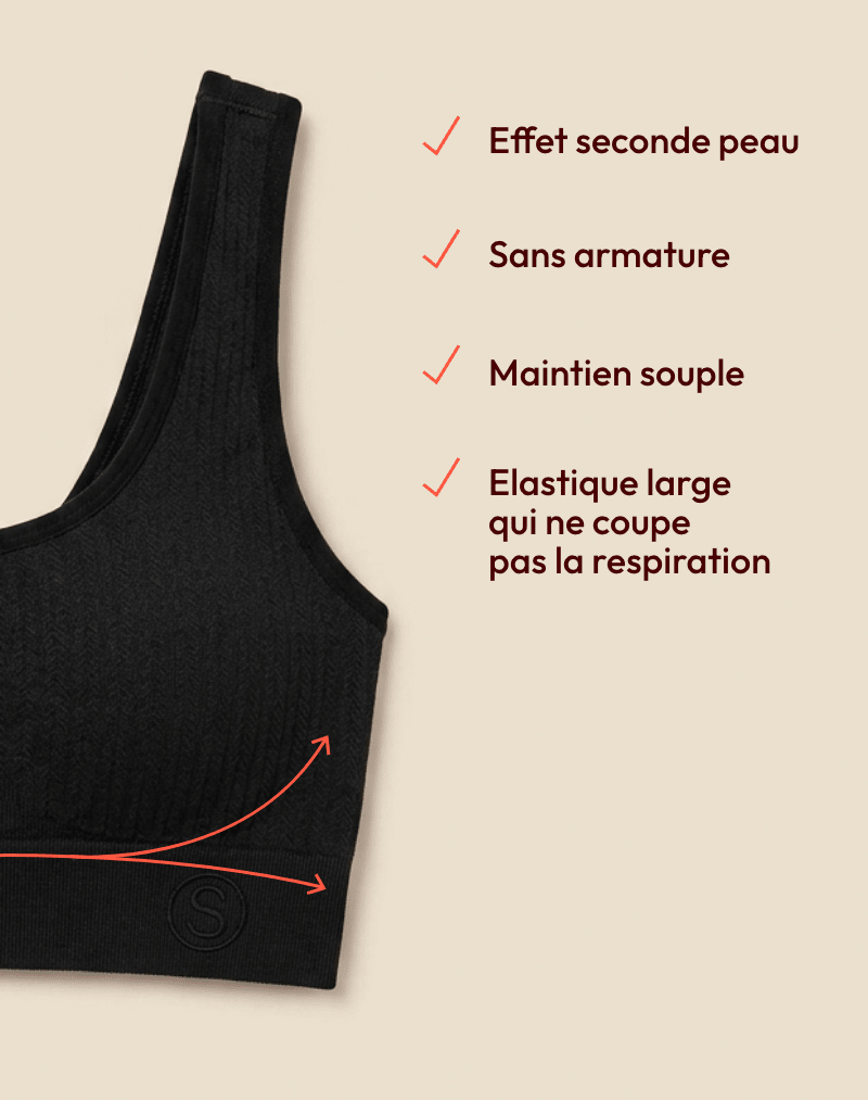 Brassière En Maille Texturée Cleo - Noir