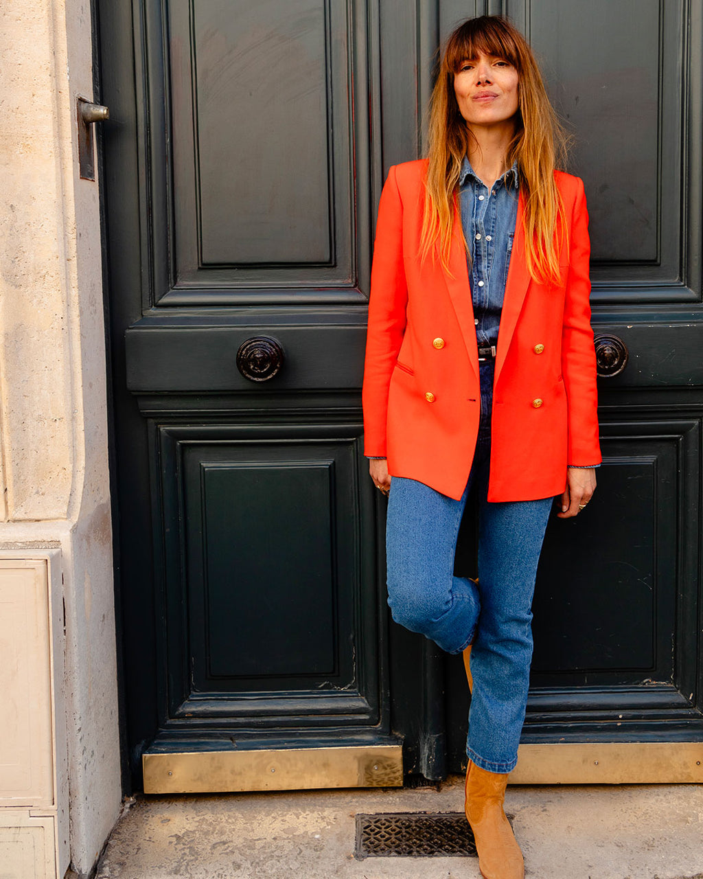 Blazer Albert - En Crepe Orange