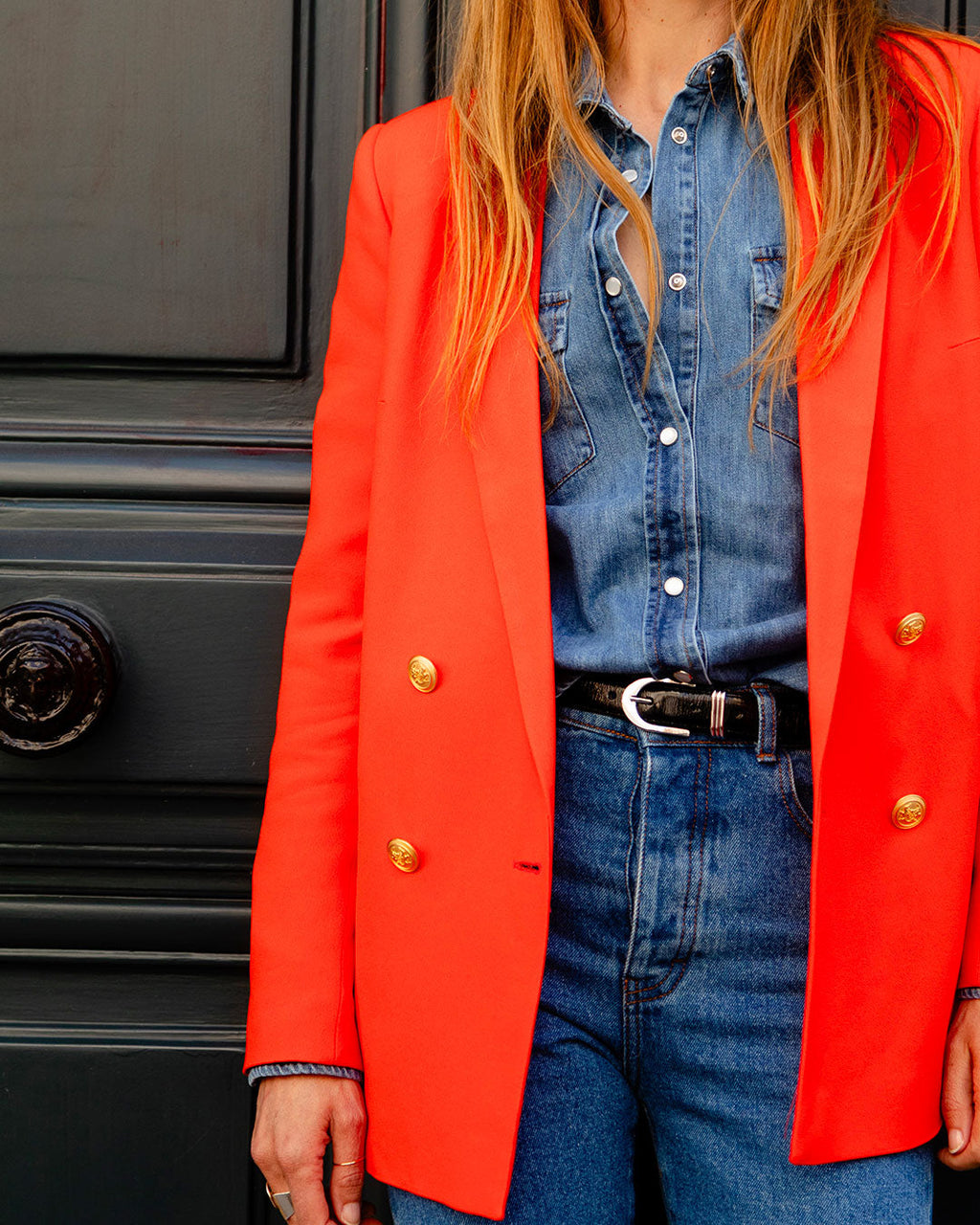 Blazer Albert - En Crepe Orange