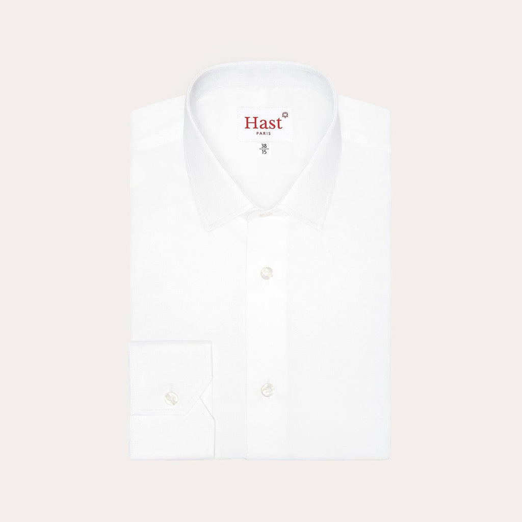Chemise En Twill Double Retors Blanche