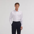 Chemise En Chevron Double Retors Blanche