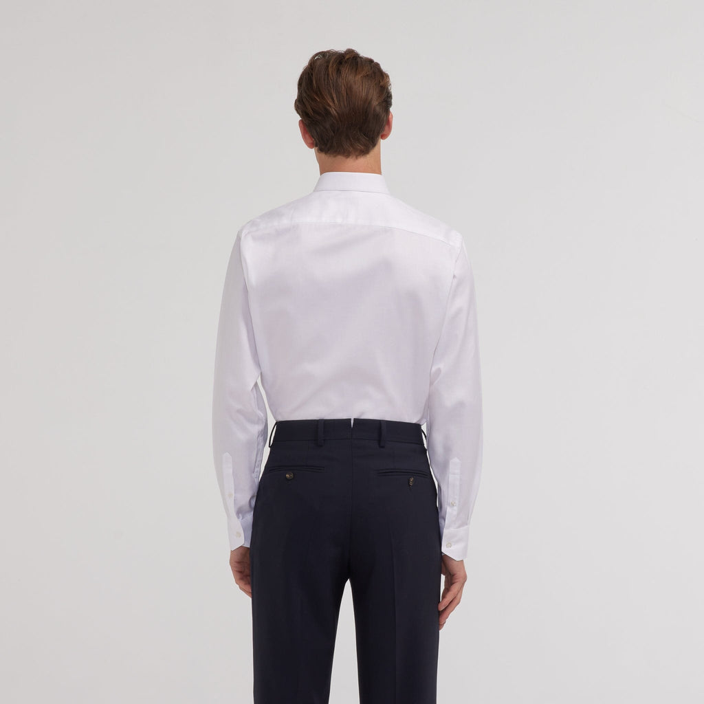 Chemise En Chevron Double Retors Blanche
