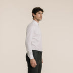 Chemise En Dobby Double Retors Blanche