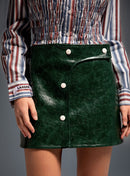 Nouvelle Collection - Lena Faux Leather Skirt - Green