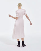 The Kooples - Vestido Largo Rosa Claro Mangas Cortas - Mujer
