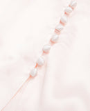 Robe Longue Rose Clair Manches Courtes - Femme