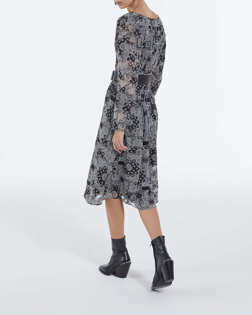 Bandana Print Long Dress - Women