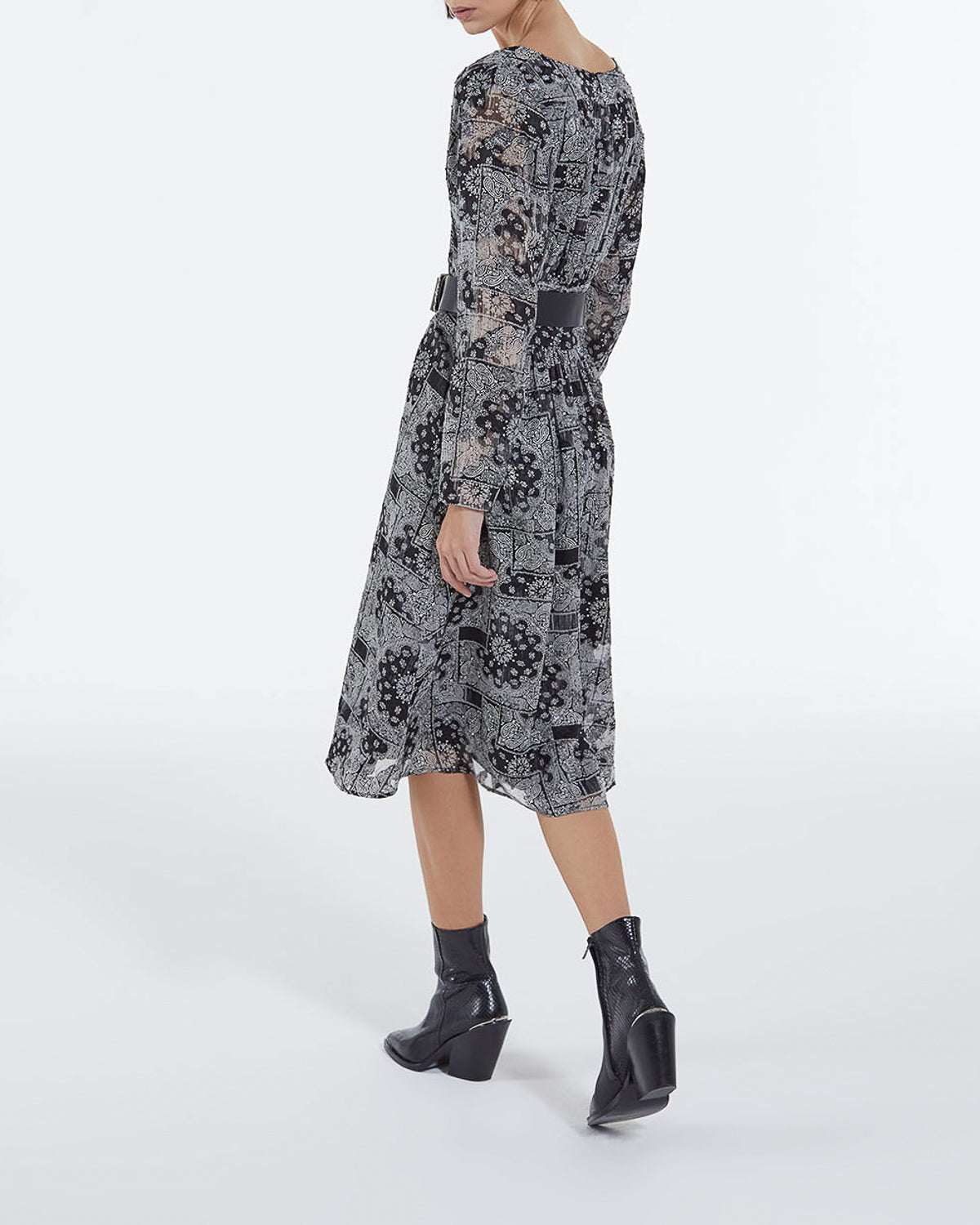 Bandana Print Long Dress - Women