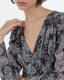 Vestido largo con estampado de bandana - Mujer
