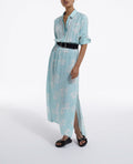 Light Blue and White Printed Dress - Women