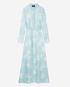 Light Blue and White Printed Dress - Women