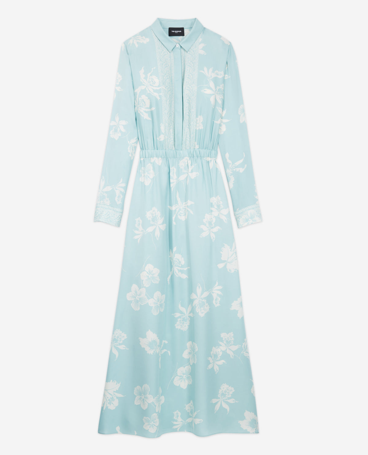 Light Blue and White Printed Dress - Women