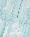 Vestido estampado celeste y blanco - Mujer