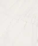 Robe Soie Blanche Courte À Manches Nouées - Femme