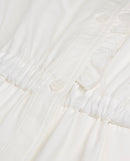The Kooples - Robe Blanche En Coton Col Montant Boutonnée - Femme